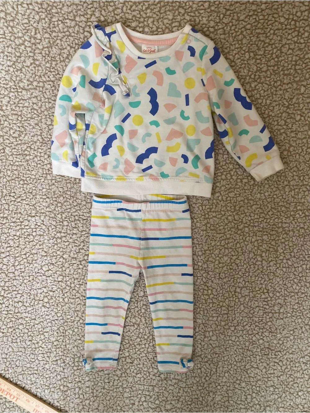 Cat & Jack White Play Set with Pastel Confetti and Stripes